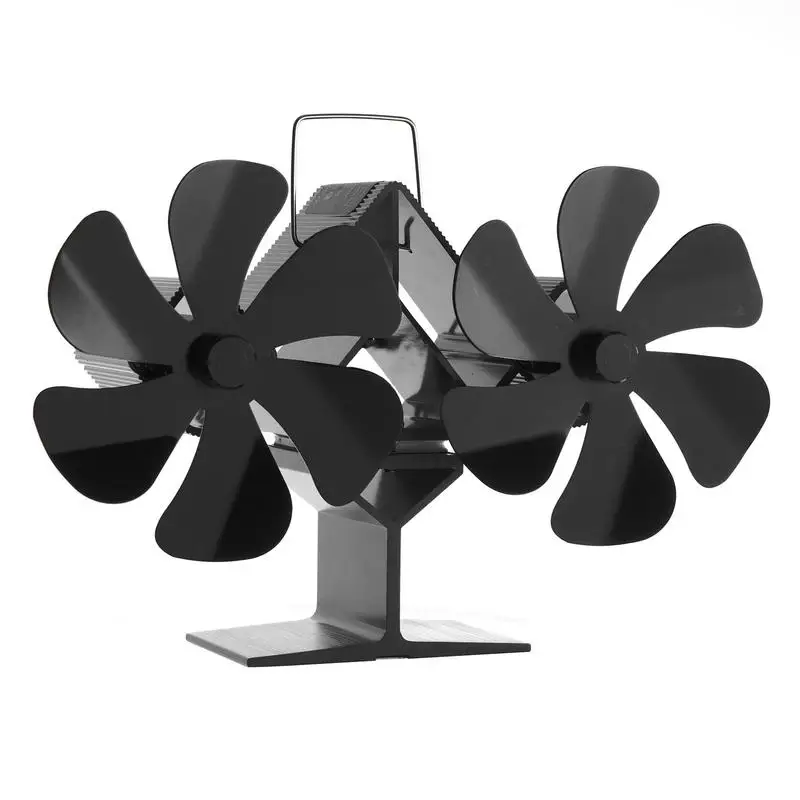 

Черная модель, с 12 лопастями, нагреваемый вентилятор для дровяной плиты, горелка для камина, экологичные тихие вентиляторы, принадлежности ...