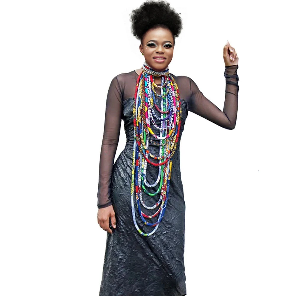 Африканское женское ожерелье ручной работы из Анкары племенные ювелирные