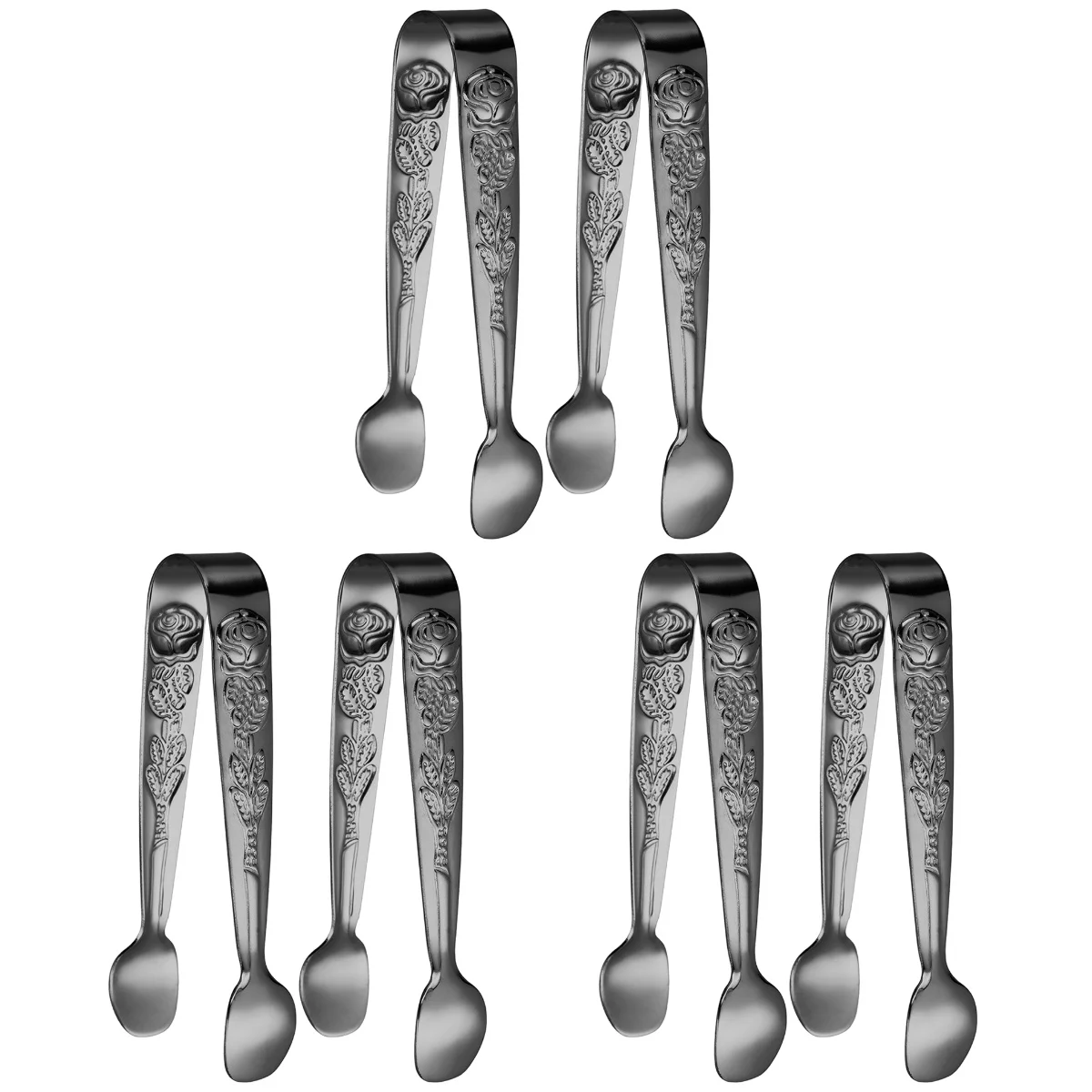 

6 Pcs Stainless Metal Serving Candy Tong For Candy Stainless Steel Tongs Candy Tong for Kitchen Restaurant