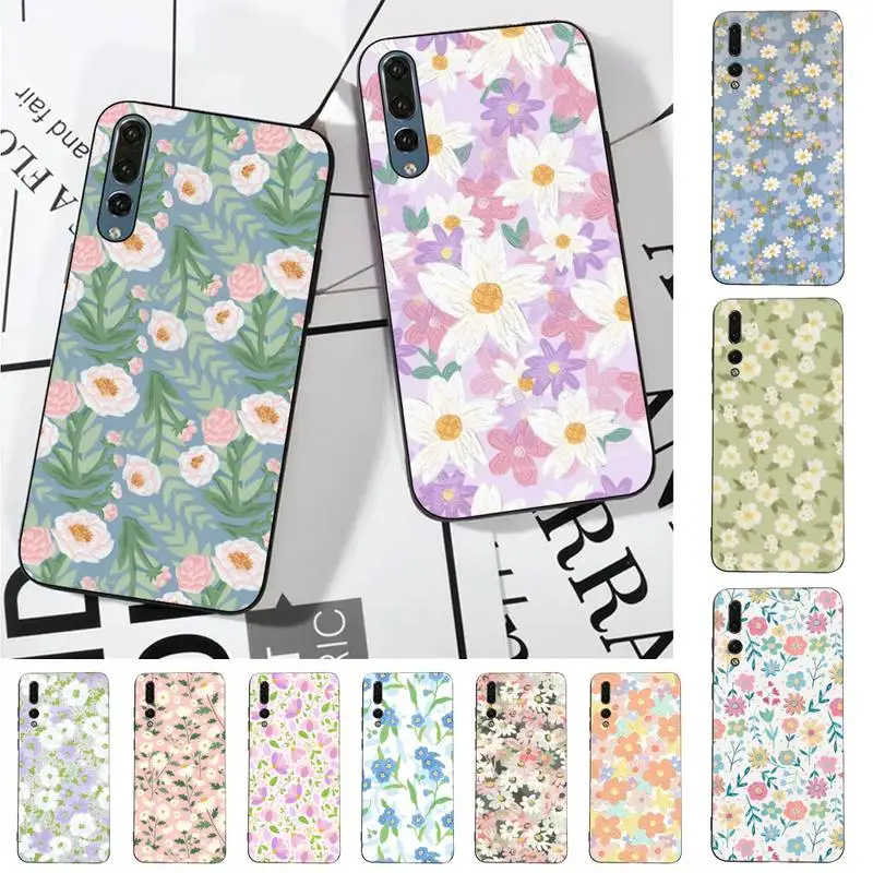 

Fashion flower Phone Case for Huawei P30 40 20 10 8 9 lite pro plus Psmart2019
