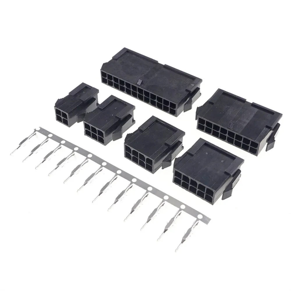 10 комплектов 3 0 мм Micro-Fit разъем корпус 2 Pin 4 6 8 12 14 16 18 20 22 24 P крепежные ушки + клеммы