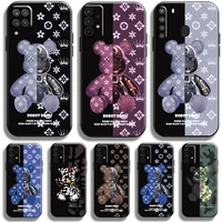 fashion luxury bear for samsung galaxy a11 a12 a20 a20e a21 a21s a22 a30 a31 a32 a51 a52 a70 a71 a72 5g phone case