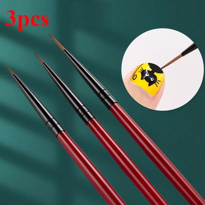 

NEW2023 Nail Line Brush Grid Stripes Painting Drawing Nail Painting Pen DIY Set Acrylic Manicure French Thin Stripe Design Tool