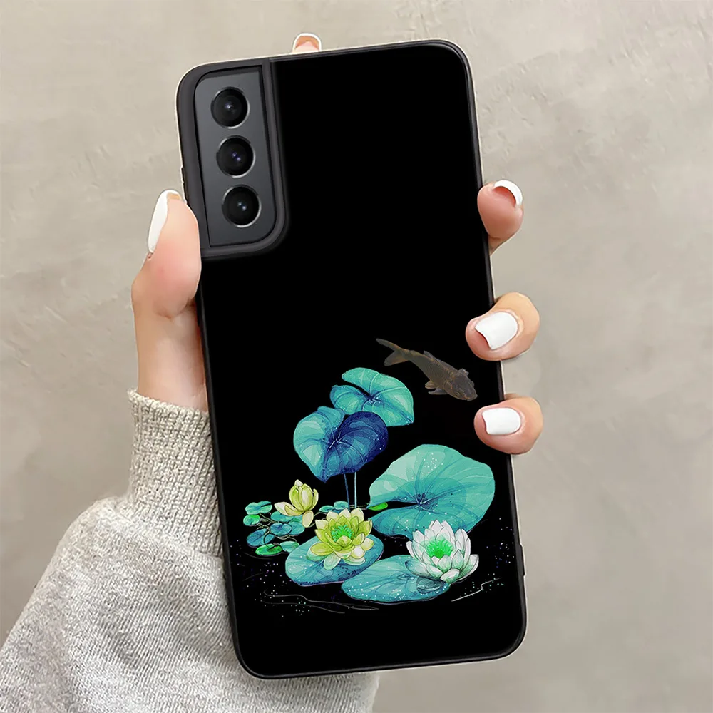 

Lotus Flower Case for Samsung Galaxy S10e S20FE S21 S22Ultra S8 S22 S20 S10 Plus S7 Edge Cover for Samsung S9 Note 20 10Lite 9 8