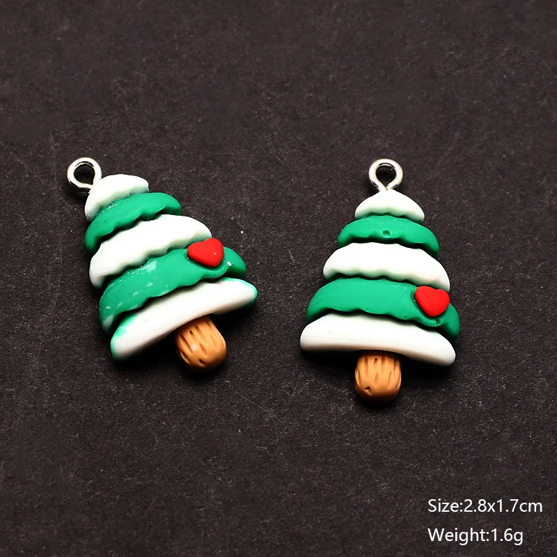 милые мультяшные рождественские подвески из смолы Санта-Клаус снеговик декор