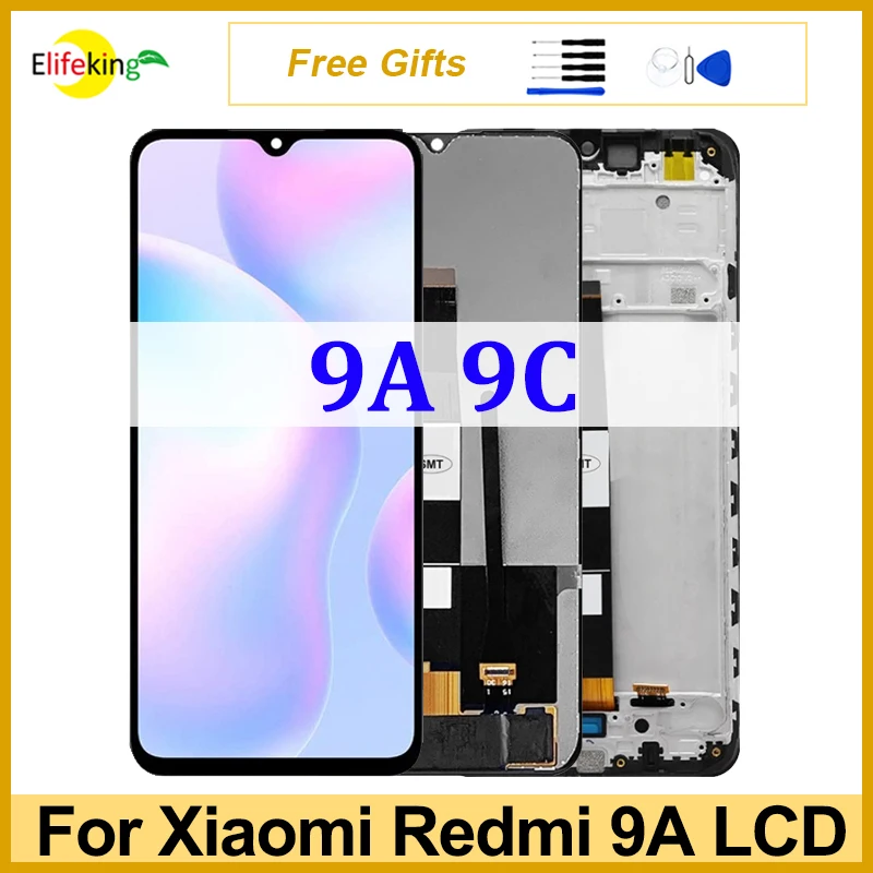 ЖК-дисплей 6,53 дюйма для Xiaomi Redmi 9A 9C M2006C3MG, сенсорный экран M2006C3LI M2006C3LC, сменный дигитайзер в сборе, запасные части