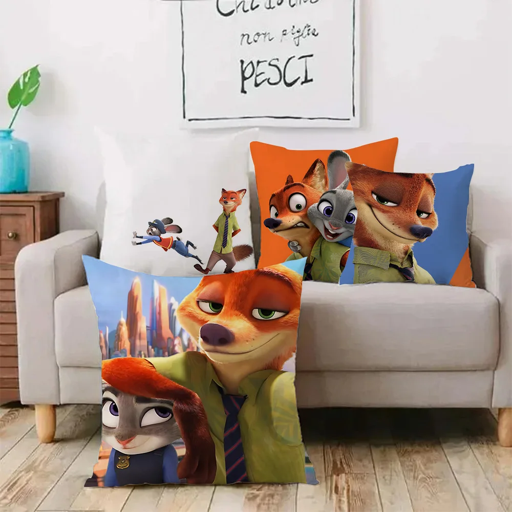 Zootopias наволочки мультяшный Диванный декоративный домашний двухсторонний принт