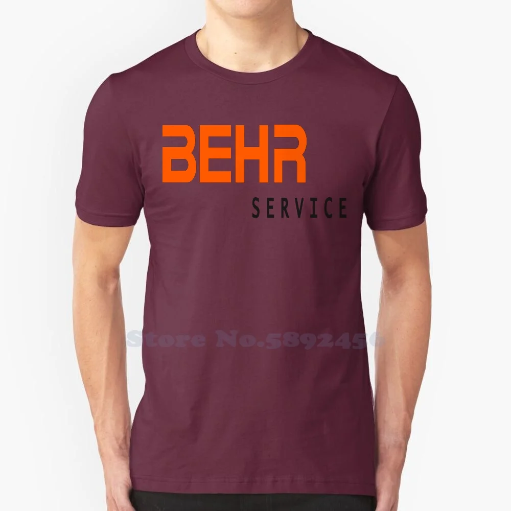 

Behr Service Casual Streetwear Print Logo T-shirt Graphic 100% Cotton Tee