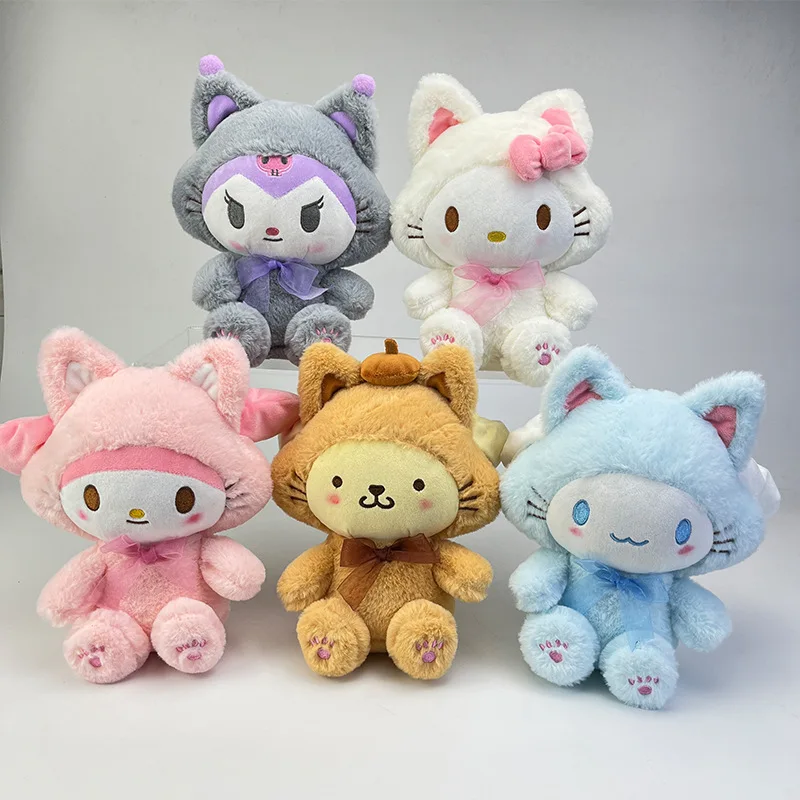 

Sanrio Cute Anime Plush Doll Birthday Gifts For Children My Melody Kuromi Hello Kitty Kt Cat Cinnamon Kawaii Plushies Gift Toys