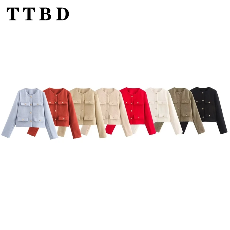 Женский костюм с длинным рукавом и круглым вырезом на осень/зиму