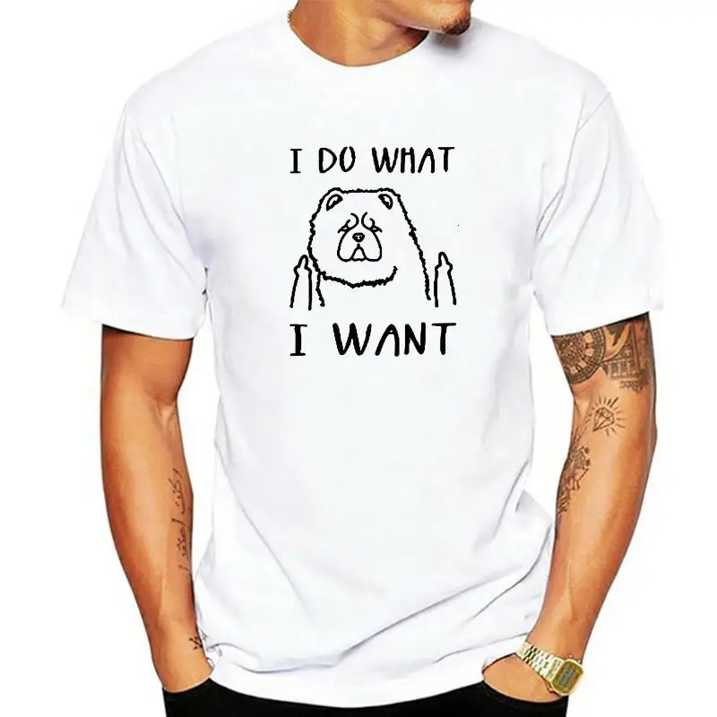 

Смешные футболки I Do What I Want Chow Dog Lover, графическая хлопковая уличная одежда с коротким рукавом, большие размеры