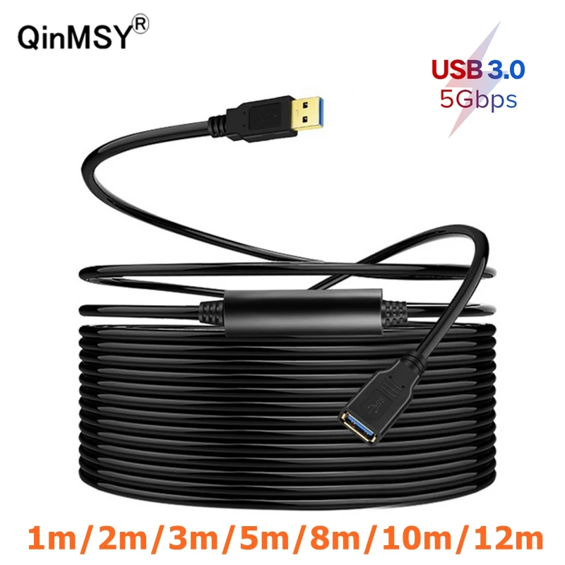 

12M 10M USB3.0 Extension Cable For Smart TV PS4 Xbox One SSD USB To USB Cable Extender Data Cord Mini USB3.0 2.0 Extension Cable