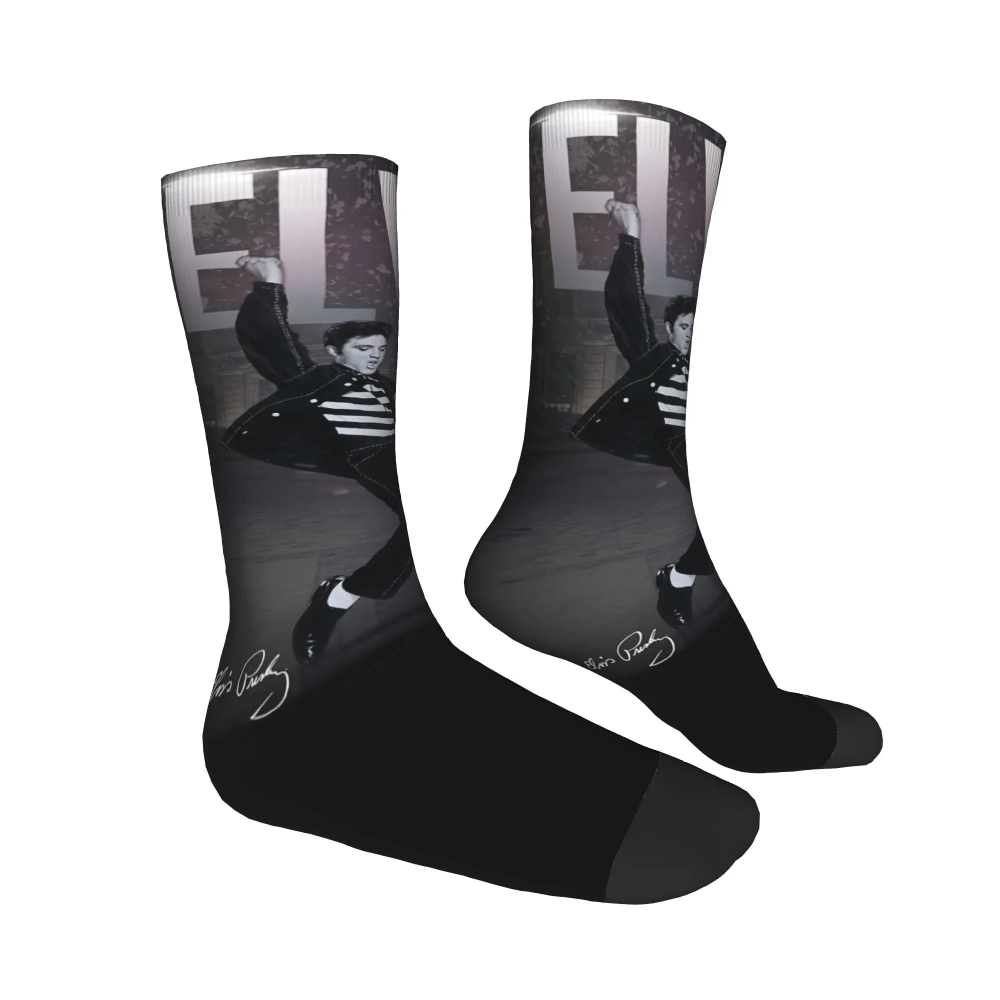 E-Элвис Пресли Legend Artwork Носки с принтом для повседневной носки Уютные крутые
