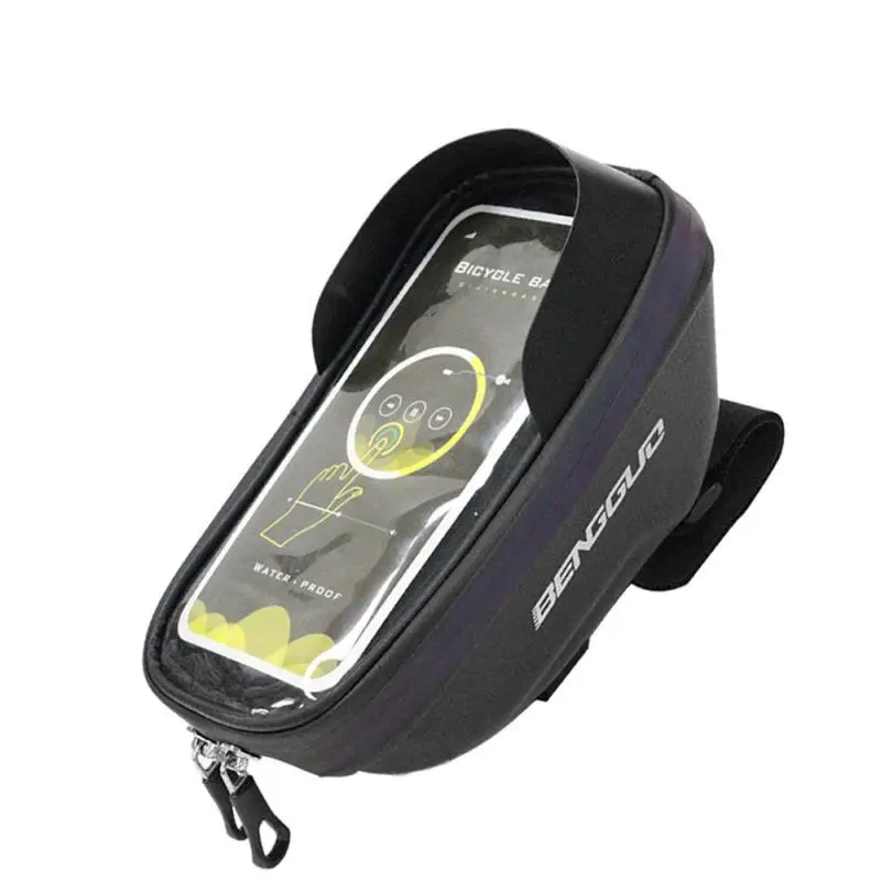 

Bike Bag 1L Frame Front Tube Cycling Bag Bicycle Waterproof Phone Case Holder 7 Inches Touchscreen Bag Accessories