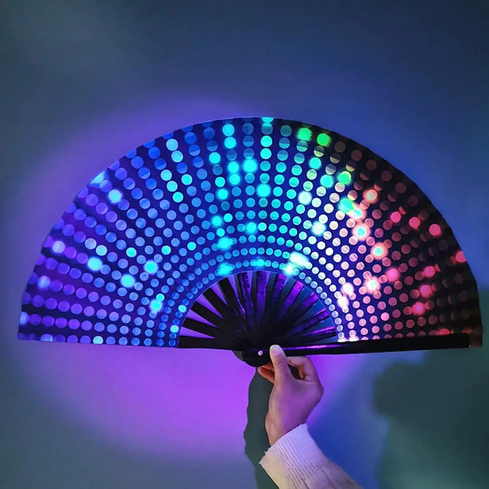 

Bamboo Bone Fan Colorful Rave Fans Vibrant Bamboo Hand Fans for Festival Dancing Parties Decorative Gifts for Men Women Folding