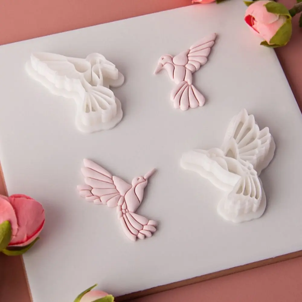 3D Kingfisher полимерная фотоформа мягкая керамика ручная работа Искусственные серьги