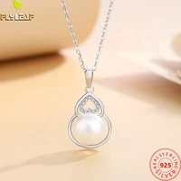 real 925 sterling silver jewelry freshwater pearl gourd pendant necklace women original design femme luxury accessories 2022 new