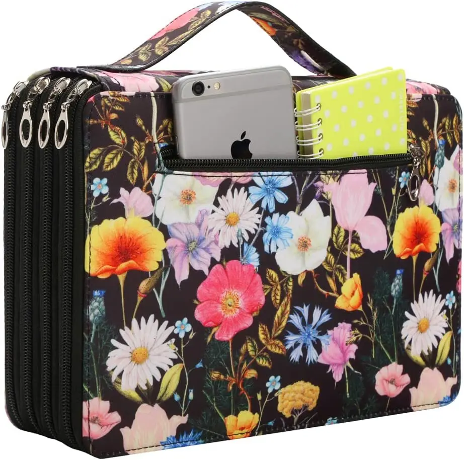 480/200 Slots Color Pencil Case Pencil Holder with Zipper Cl