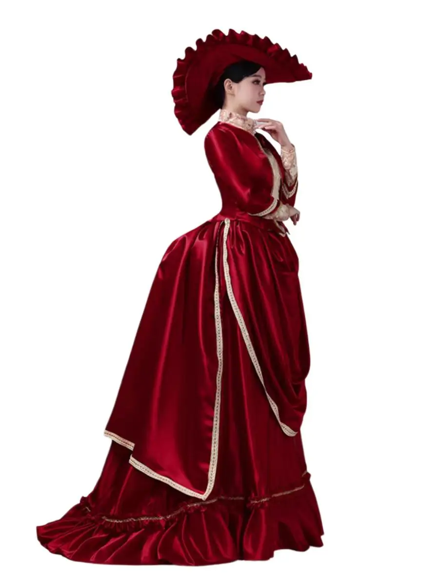 

Бальное платье KEMAO Rococo барокко Мария-Антуанетта бальное платье 18-го века возрождения исторический период викторианские платья