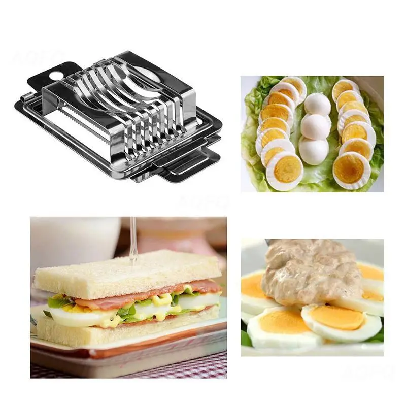 

Stainless Steel Egg Cutter Kitchen Gadgets Multifunctional Slicer Fancy Splitter Home Tool Fruit Slicer Kitchen Supplies