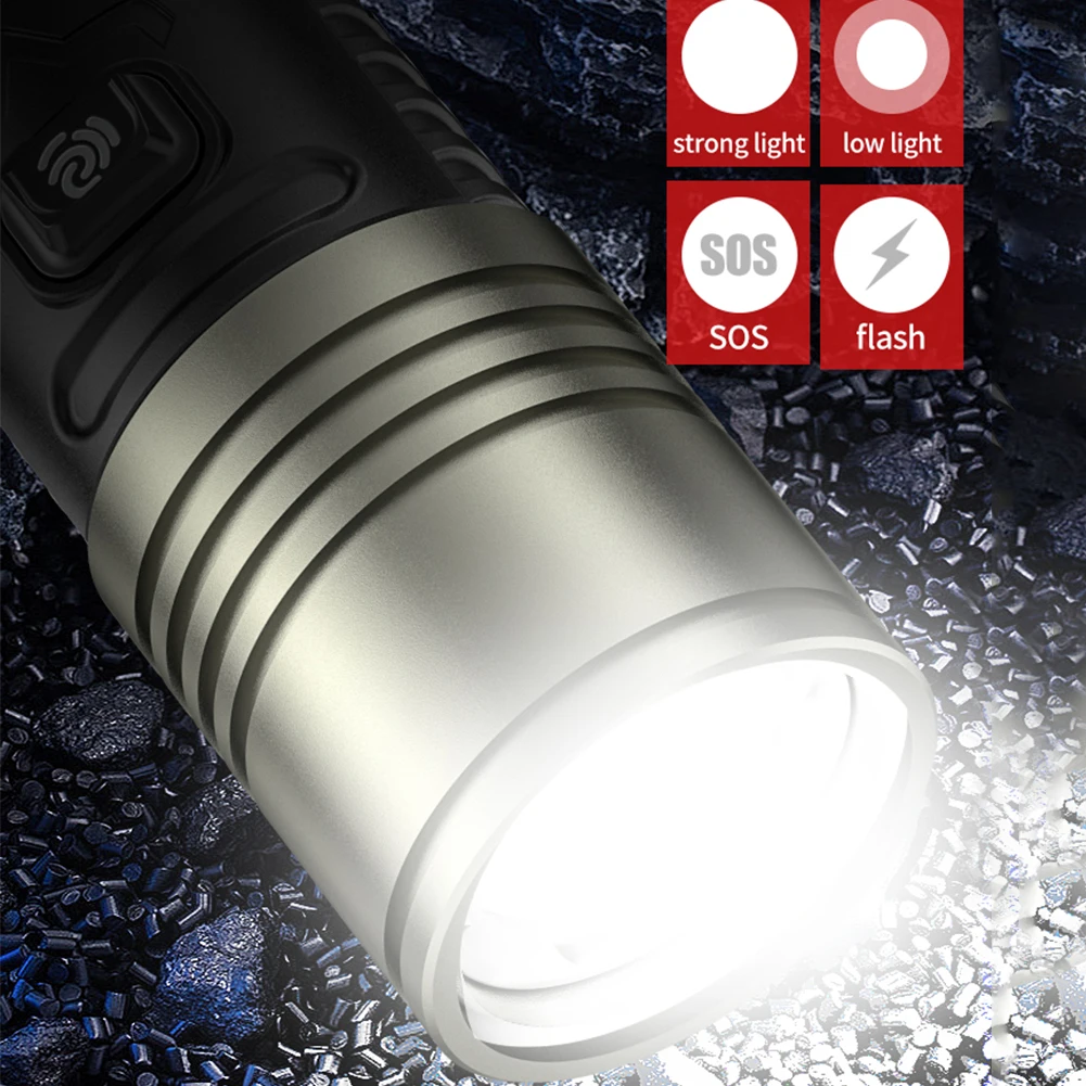 

Portable Long Range Flashlight Telescopic Zoom Flashlight Torch 1000 Lumens IPX5 Waterproof for Outdoor Hiking Camping