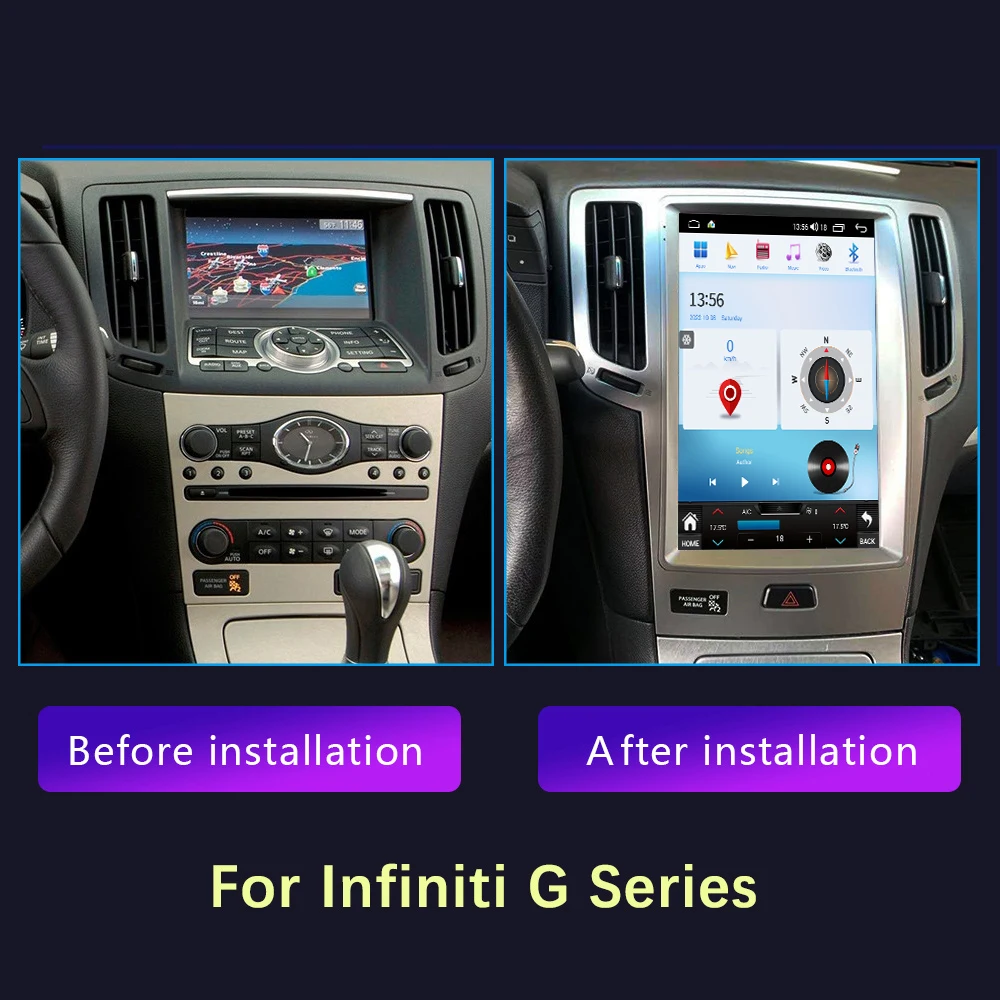 

Для Infiniti G Series FX35 QX70 2007-2015, умное радио, беспроводные DSP Carplay 2 Din, Android 12, GPS-навигация, автомобильные Bluetooth видеоплееры
