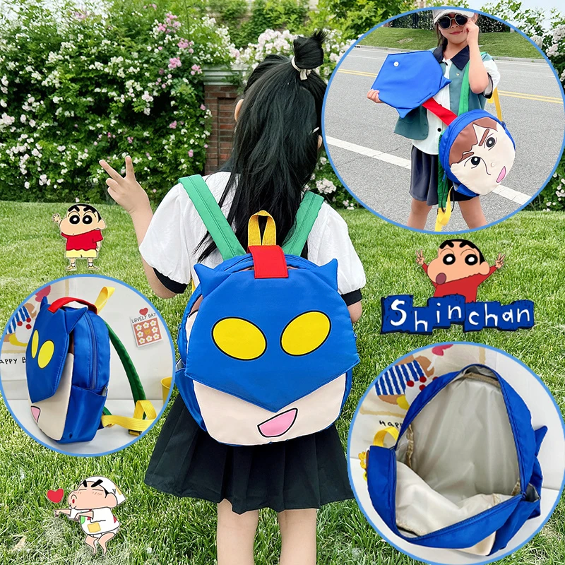 

Crayon Shin-chan Backpack Dynamic Superman Shoulder Bag Boy Girl Bookbag Schoolbag Cartoon Personality Strange Backpack Kid Gift
