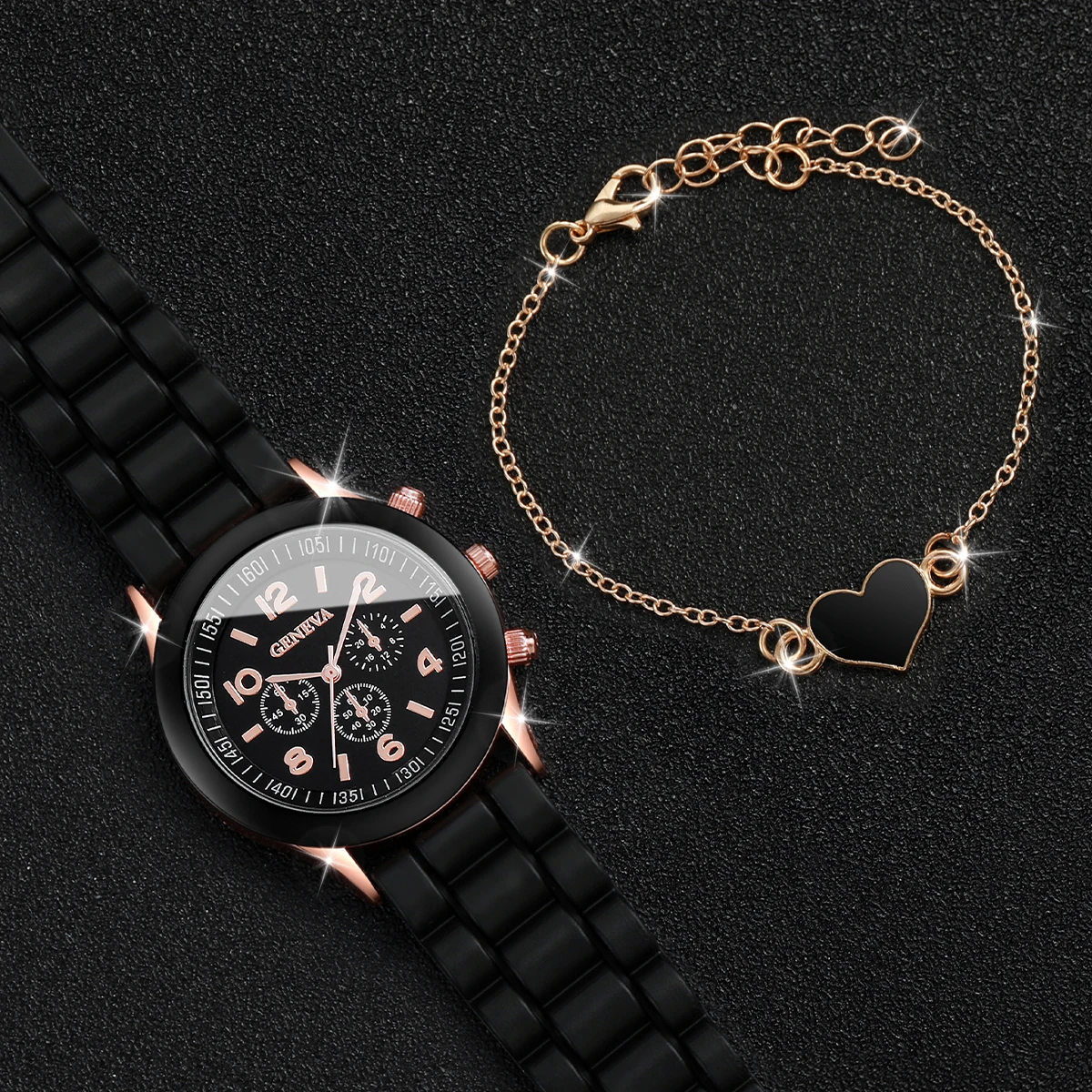 Часы наручные кварцевые с силиконовым ремешком