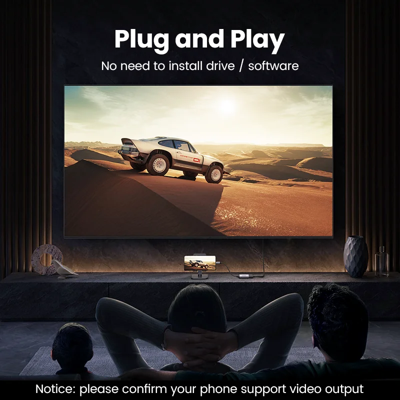 Адаптер UGREEN USB C-HDMI 4K/60 Гц для ТВ-приставки кабель HDMI MacBook Pro Macbook Air Pixelbook XPS Samsung Galaxy