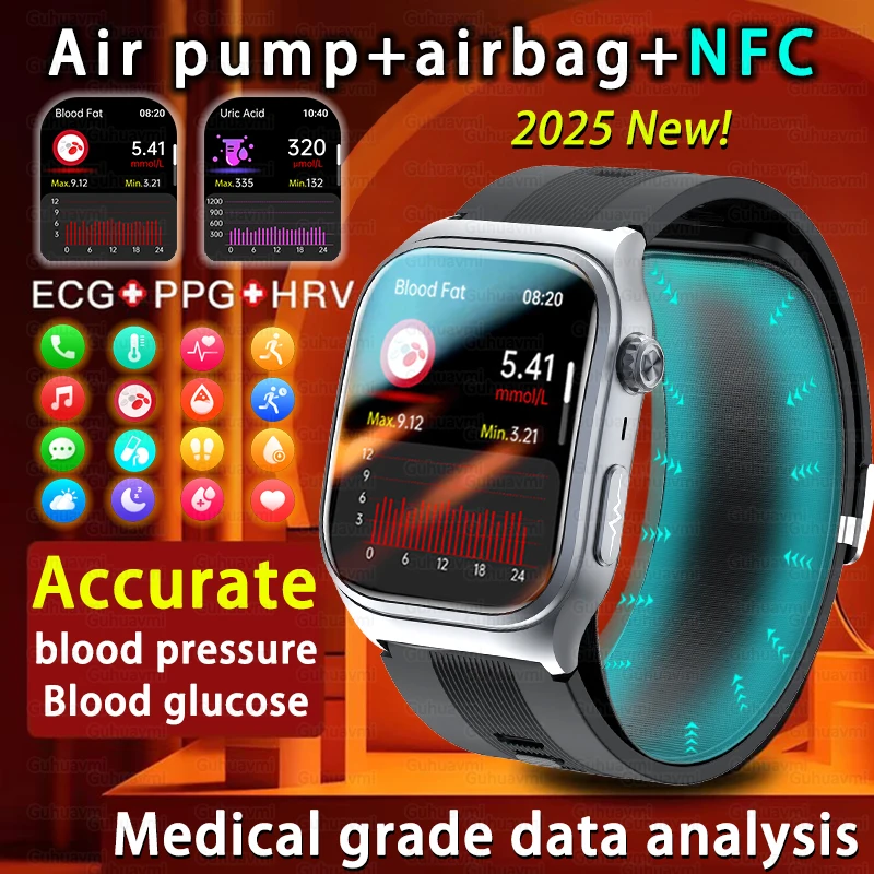 Для Xiaomi New Precision Артериальное давление Здоровье Смарт-часы Воздушный насос