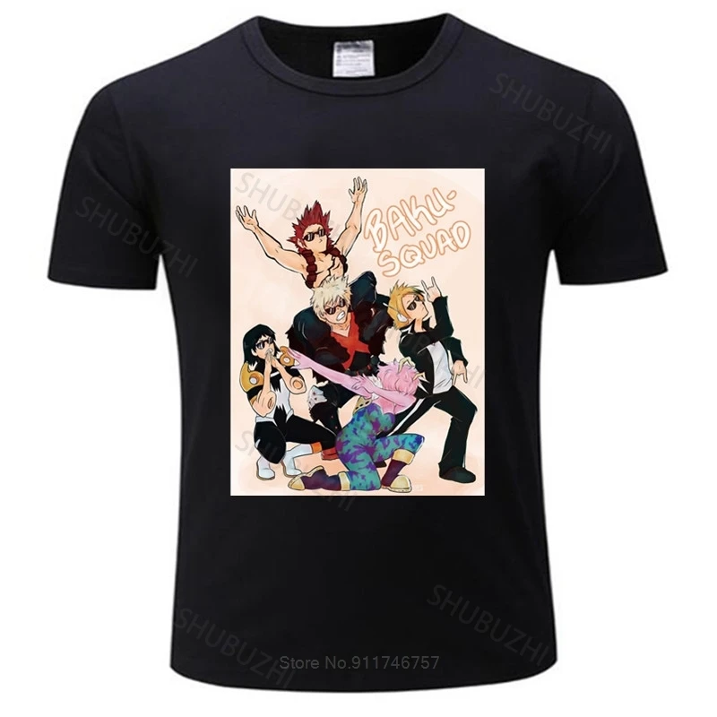 Лидер продаж мужская брендовая футболка летняя хлопковая Memesquad 2k18 Bnha Mina Ashido Bakugo