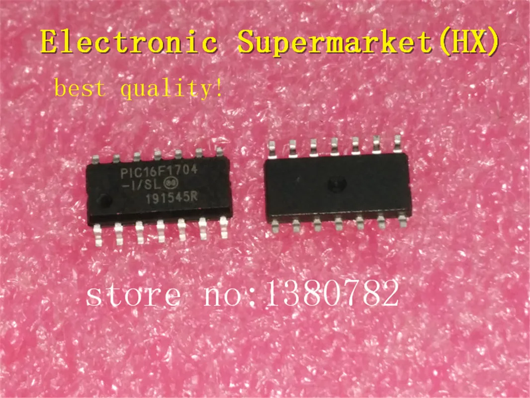 

Free Shipping 5pcs/lot PIC16F1704-I/SL MCU 8BIT 4K FLASH 16F1704 PIC16F1704 SOP-14 IC In stock!