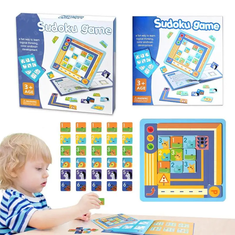 

Sudoku For Kids Enlightening Sudoku Board Game With Animal Patterns Interactive Educational Brain Desktop Toys For Toddlers