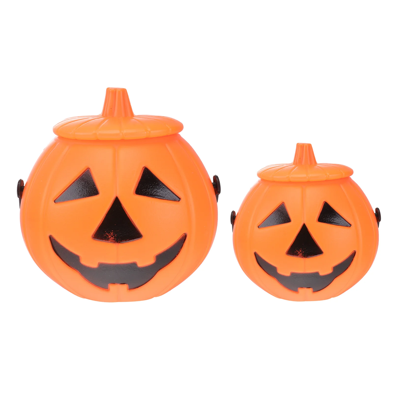 

Pumpkin Bucket Buckets Candy Decor Treat Decorations Or Trick Pail Glowing Mini Outdoor Lights Lantern Round Holder Indoor