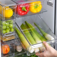 refrigerator storage box clear kitchen cabinet drawer pet egg food organizer fruit fresh keeping container drink box