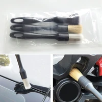 3pcs car detailing brush soft bristle cleaning brushes air conditioner dashboard detail tools auto interior accessories
