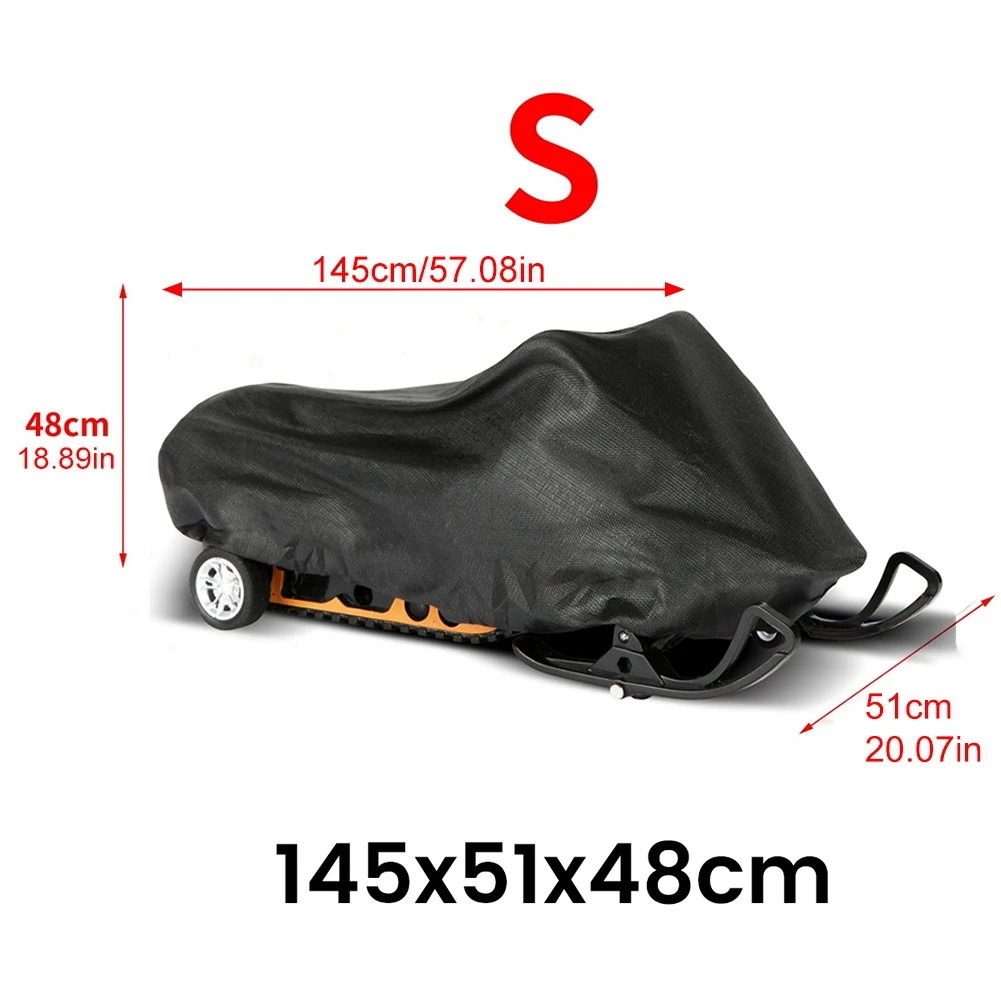 

Snowmobile Cover Waterproof Dust Trailerable Sled Cover Anti-UV Winter Motorcycle Outdoor Black 145X51X48cm