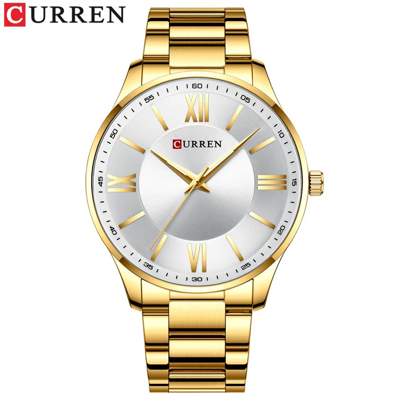 

Curren/8383 men's watch Japanese quartz movement fashion casual steel belt watch
