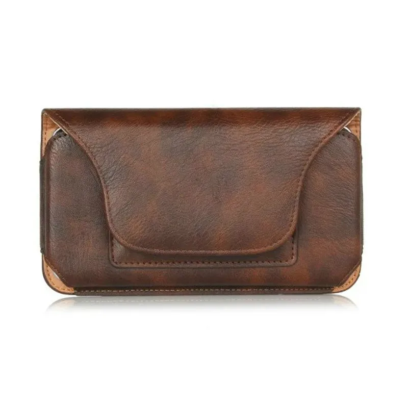 Vintage Leather Card Holder Phone Bag Mobile Belt Clip Case Holster Belt Pouch Men Waist Pack For Xiaomi 9 iPhone Samsung Huawei