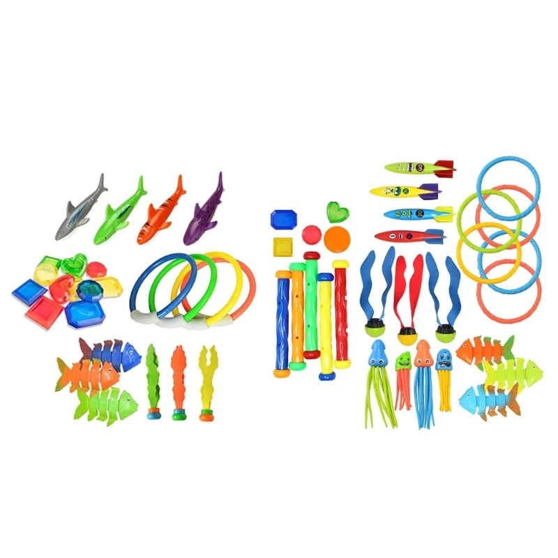 

26pcs/30pcs Pack Pool Diving Toy Summer Swimming Pool Toy for Kids Fun Pool Game Sinking Toy Set Water Toy