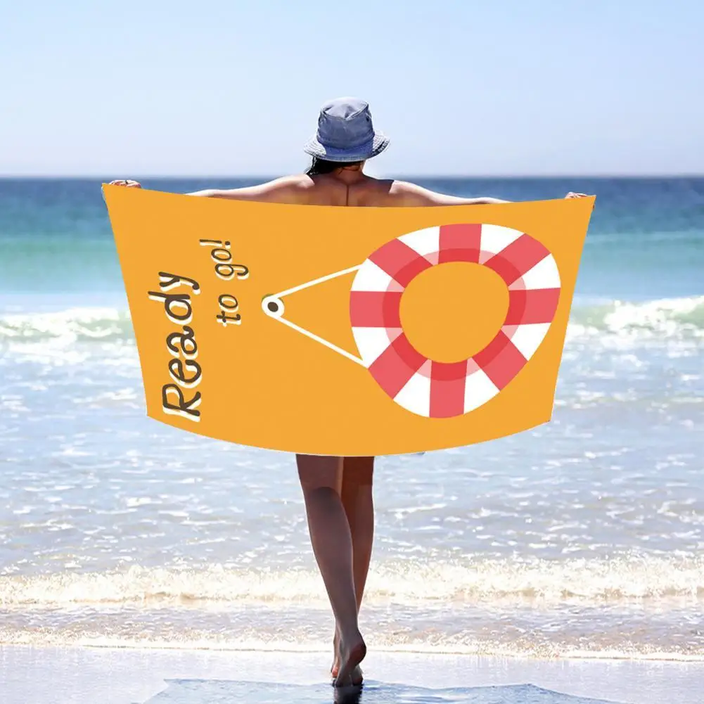 

Beach Towel Foldable Thick Soft Texture Large Bath Towel 3D Floral Print Breathable Sand Free Microfiber Beach Towel for Summer