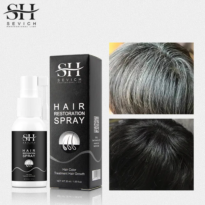 

Black Hair Growth Spray Prevent White Hair Restore Melanin Serum Anti-Hair Loss Treatment Repair Dry Damaged Essential Oil 30ml