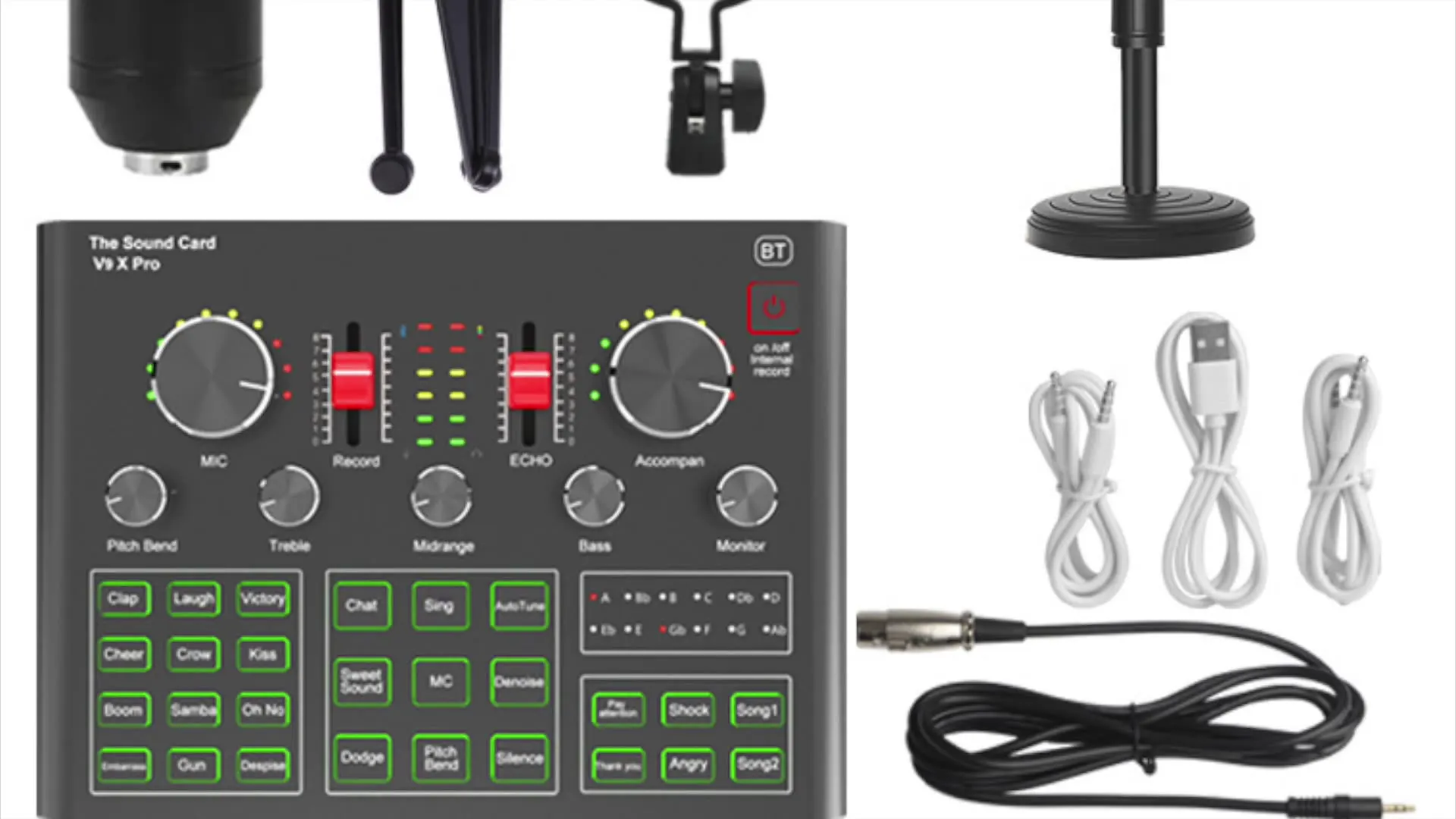 

USB External Multi-function sound card For Mac Computer Android mixer shaking sound Microphone Sound Cards