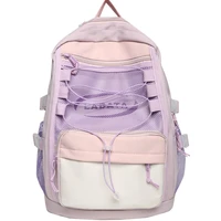 traveasy korean sports women%e2%80%98s school bags drawstring nylon panelled fashion women backpacks large capacity shoulder bag ladies