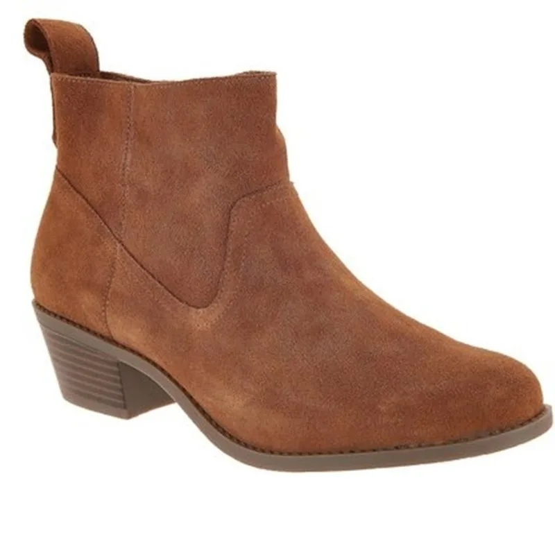 

Fashion Woman Boots Winter Faux Suede Retro Snow Boots Female Zipper Warm Casual Shoes Woman Boot Square High Heels Sexy