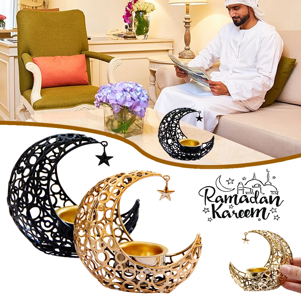

1pcs Ramadan Decoration Middle East Style Incense Burner Holder Hollow Tealight Candle Metal Tray Censer Eid Mubarak Home Decor