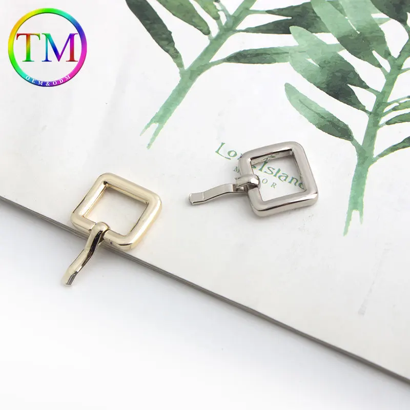 10-50Pcs Customized Metal Turn Buckle Rectangle Shape Single Pin Buckles For Diy Bag Adjuster Buckle Accessory