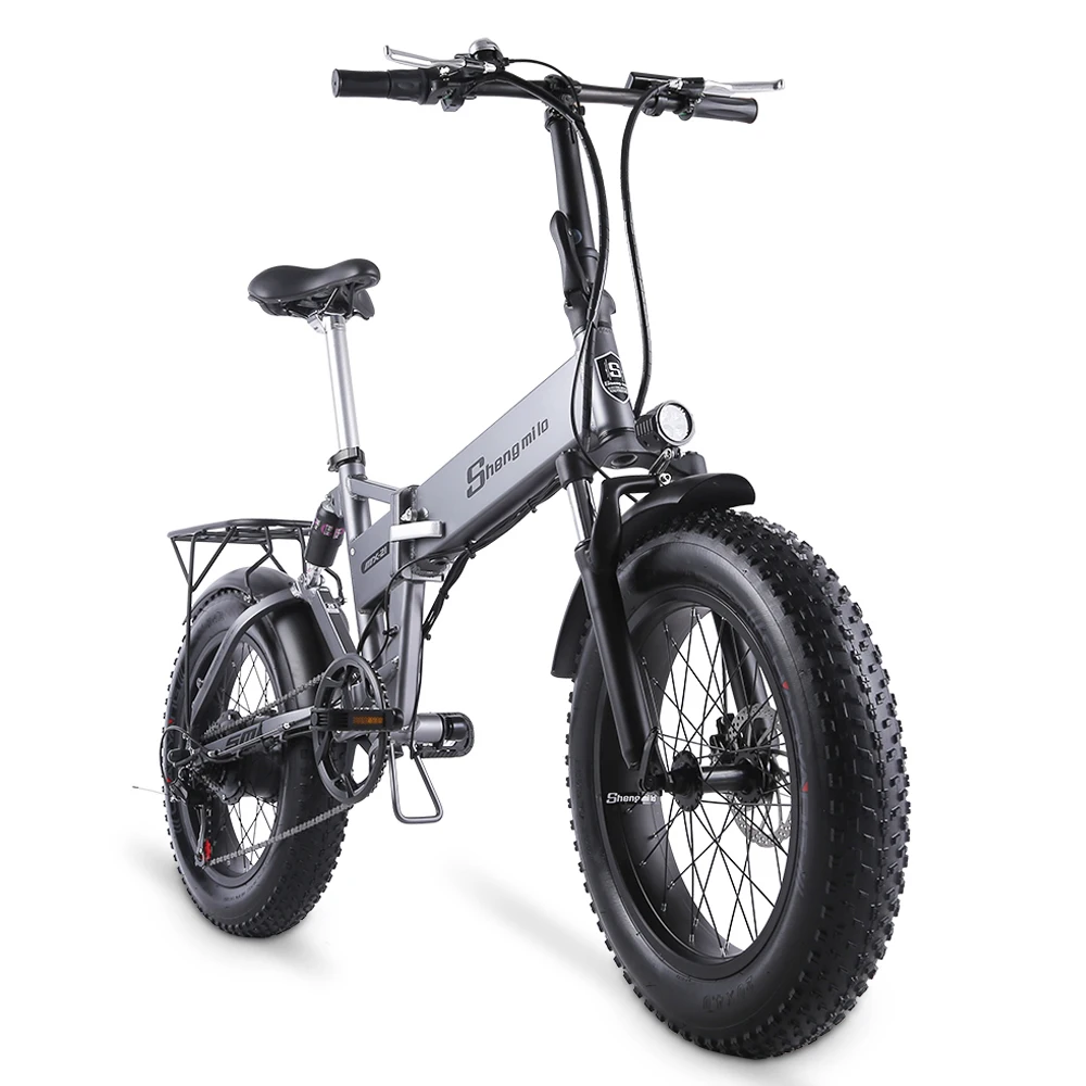 

MX21 Electric Bike 500W Motor Foldable 20 Inch Men's Bicycle Women's Ebike 4.0 Tire Shock Absorber Moped 48V 12.8Ah Lithium Batt