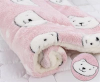 winter pet blanket soft coral fleece dog bed thicken cushion cat mat warm sleeping beds for small medium dogs pets accessories