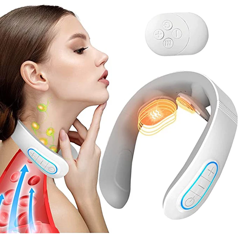 

Best Smart Neck Massager EMS Pulse Massager TENS Wireless Heat Cervical Vertebra Relax Muscle Pain Kneading Massage Machine